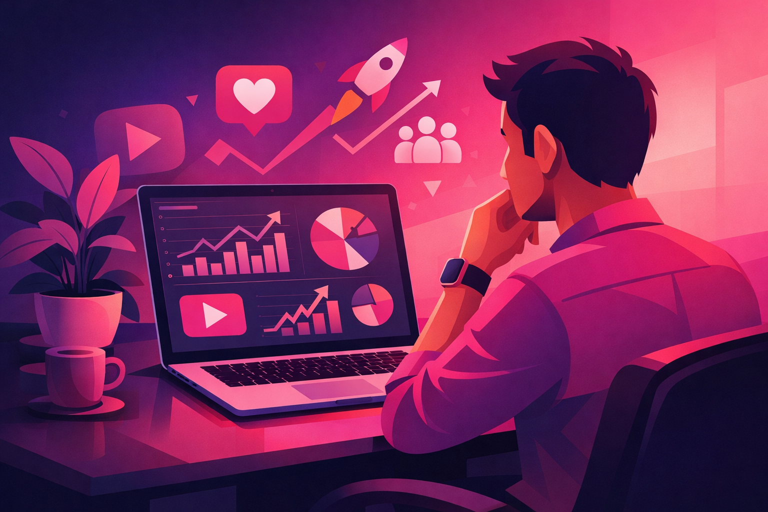 Small business owner analyzing TikTok advertising campaign performance on laptop